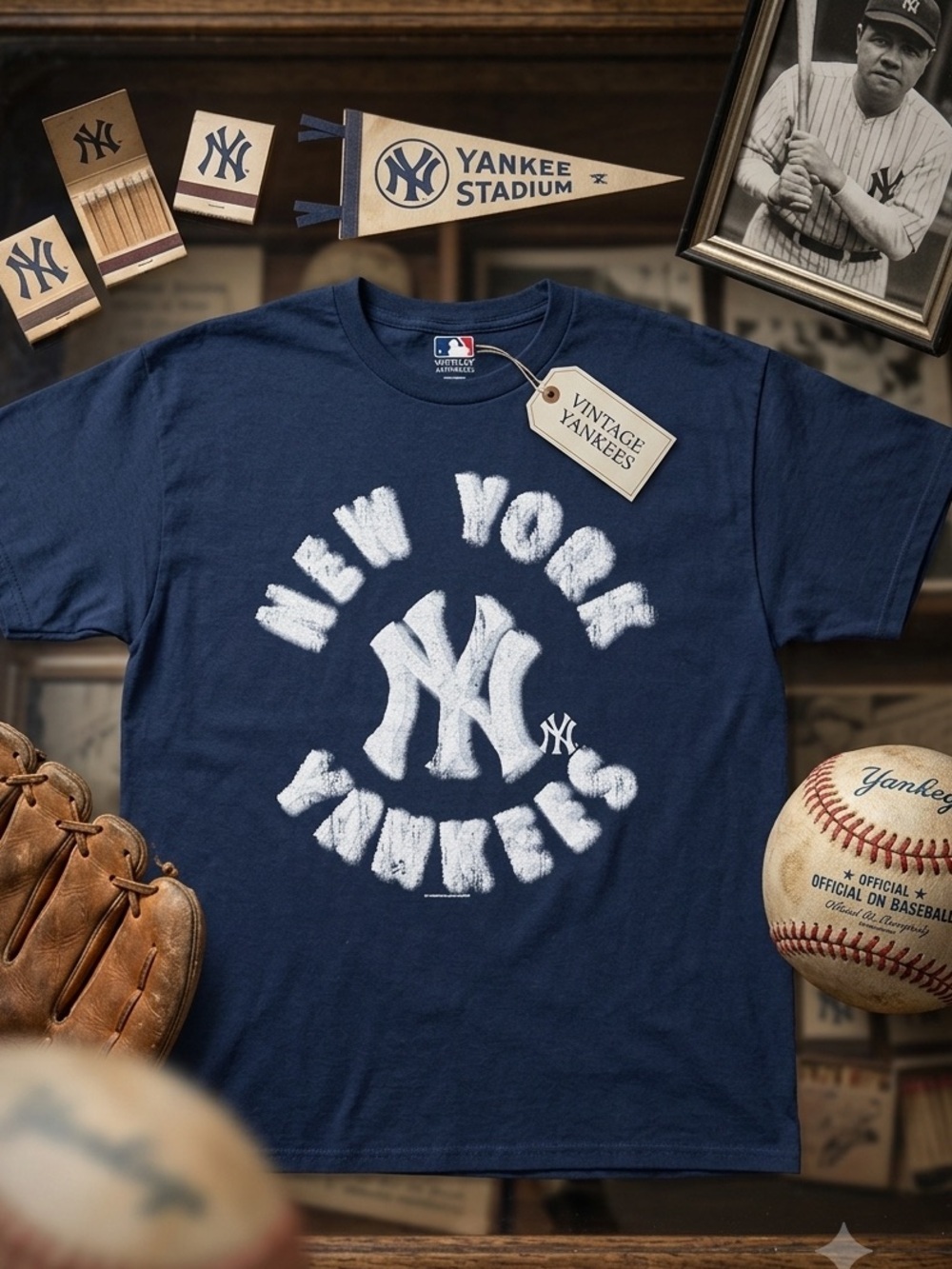 Genuine Merchandise Navy NY Yankees T-Shirt- size xl